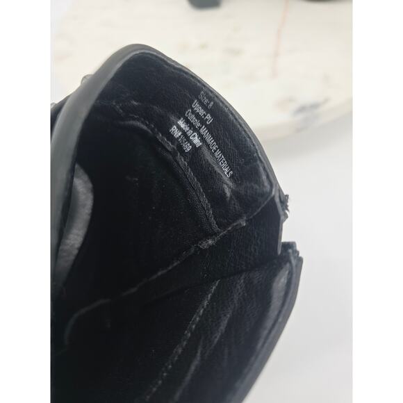 Venus Black Studded Buckle Boots - Picture 8 of 9